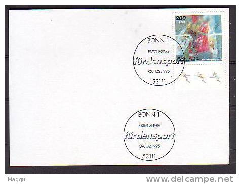 ALLEMAGNE Carte Cachet 1 Er Jour Pour Le Sport  Bonn1  Le 9-02-1995  Volley Ball - Pallavolo