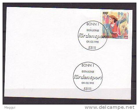 ALLEMAGNE Carte Cachet 1 Er Jour Pour Le Sport  Bonn1  Le 9-02-1995 Danse - Gymnastique