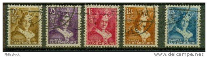 LUXEMBOURG N° 244 A 248 Obl. - Usados