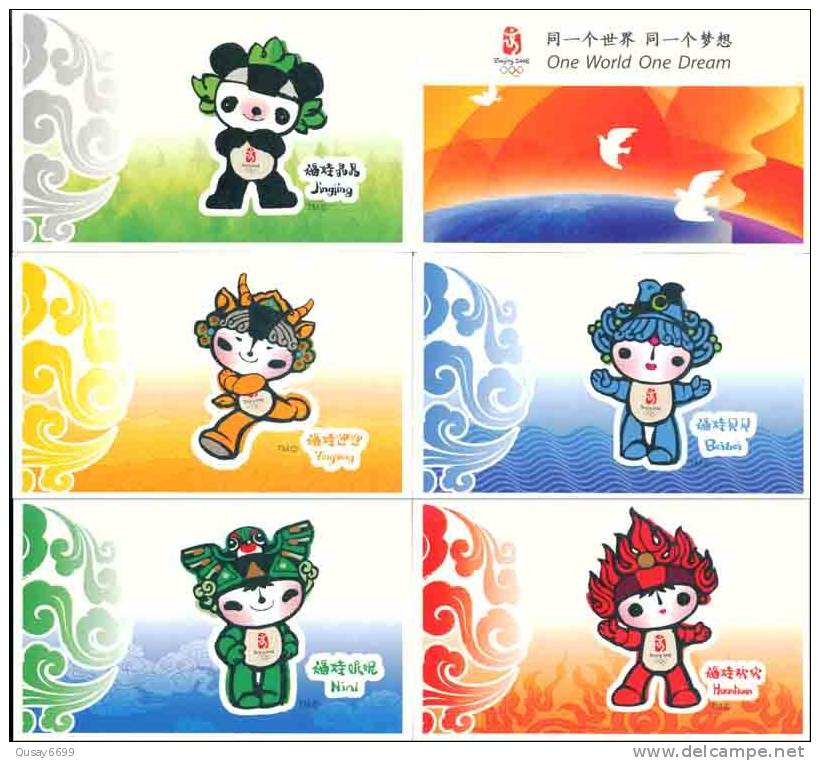 China Pre-stamped Postcard 2008 Beijing Olympic Games Emblem And Mascot - Verano 2008: Pékin