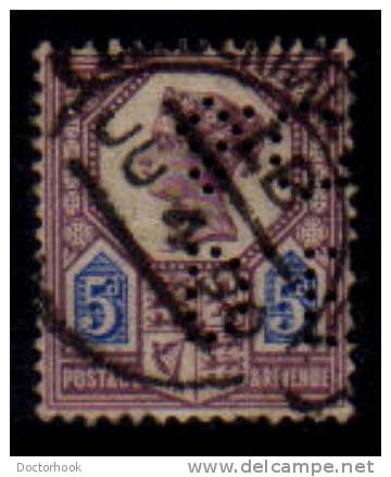 GREAT BRITAIN   Scott: # 118  F-VF USED Perfin - Oblitérés