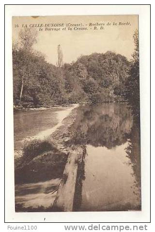 Carte La Celle Dunoise Rochers De La Barde Le Barrage De La Creuse - Autres & Non Classés