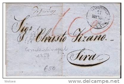 Gr-P006/ Constantinople , Griech. Postamt 1857, Mit Kompl.Inhalt - ...-1861 Préphilatélie