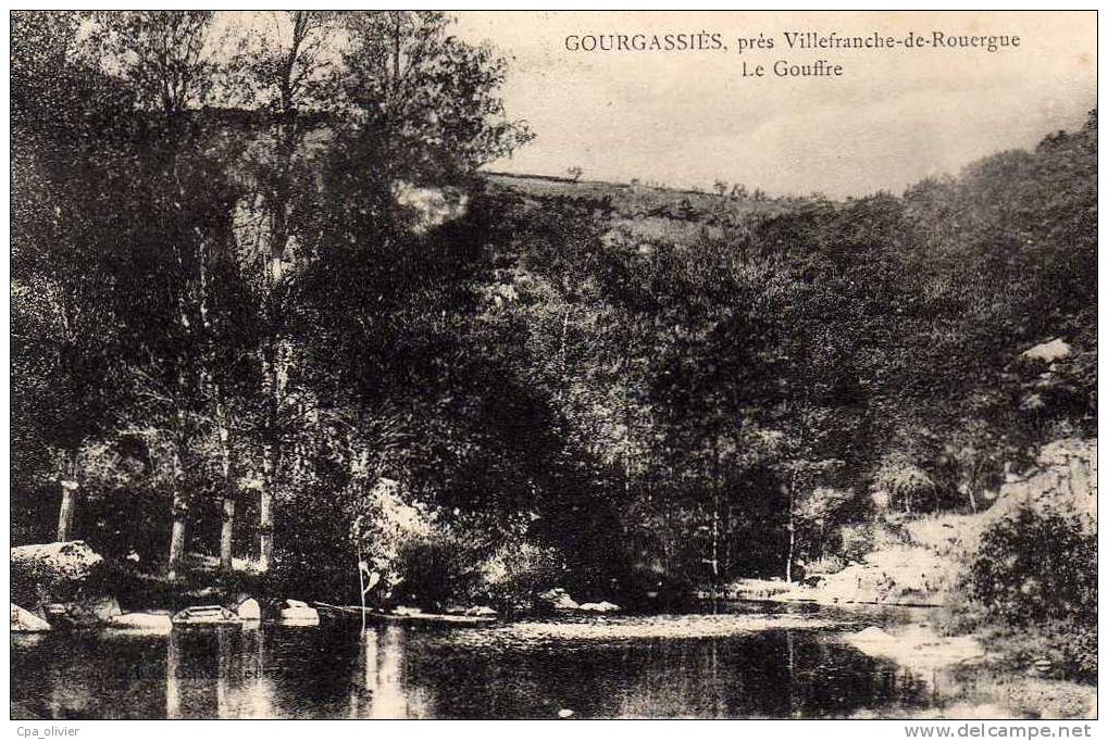 12 GOURGASSIES (envs Villefranche Rouergue) Gouffre, Ed ?, 1916 - Autres & Non Classés