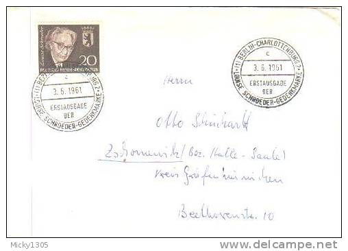 Germany / Berlin - FDC Mi-Nr 198 (U320)- - 1948-1970