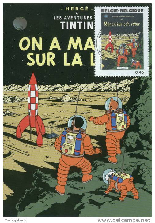 Belgium 2007 Maxicard Of Tintin Album N° 17 : Explorers On The Moon - (1950-1954) - Fumetti