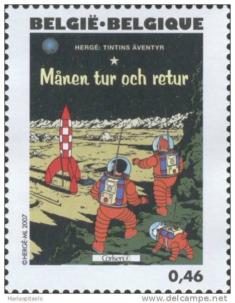 Belgium 2007 Maxicard Of Tintin Album N° 17 : Explorers On The Moon - (1950-1954) - Fumetti