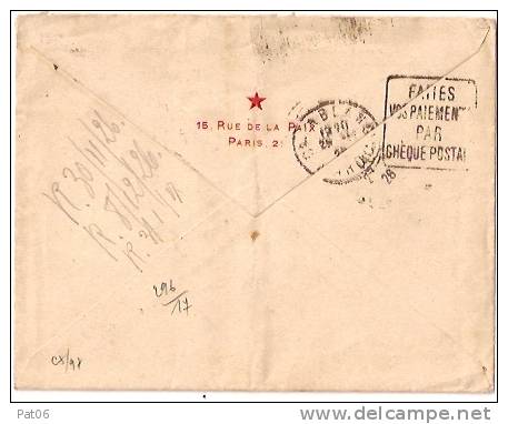 PARIS - BUR. N°81 R. DES CAPUCINES - 1927-1959 Storia Postale