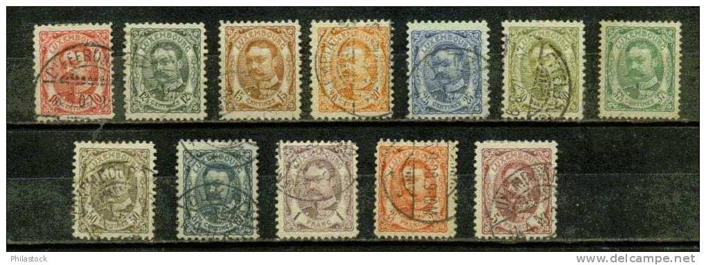 LUXEMBOURG  N° 74 A 85 Obl. - 1906 William IV