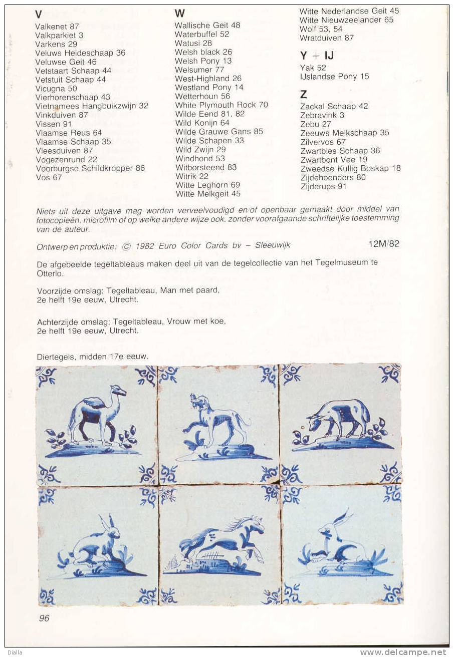 Huisdieren In Nederland, M. Frankenhuis, 1982, 95 Pp. - Autres & Non Classés