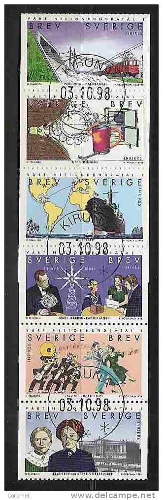 SWEDEN CARNET -  BKLT PANE  - Yvert # C2053 - VF USED W/ First Day Cancel- CV EUROS 20.00 - 1981-..