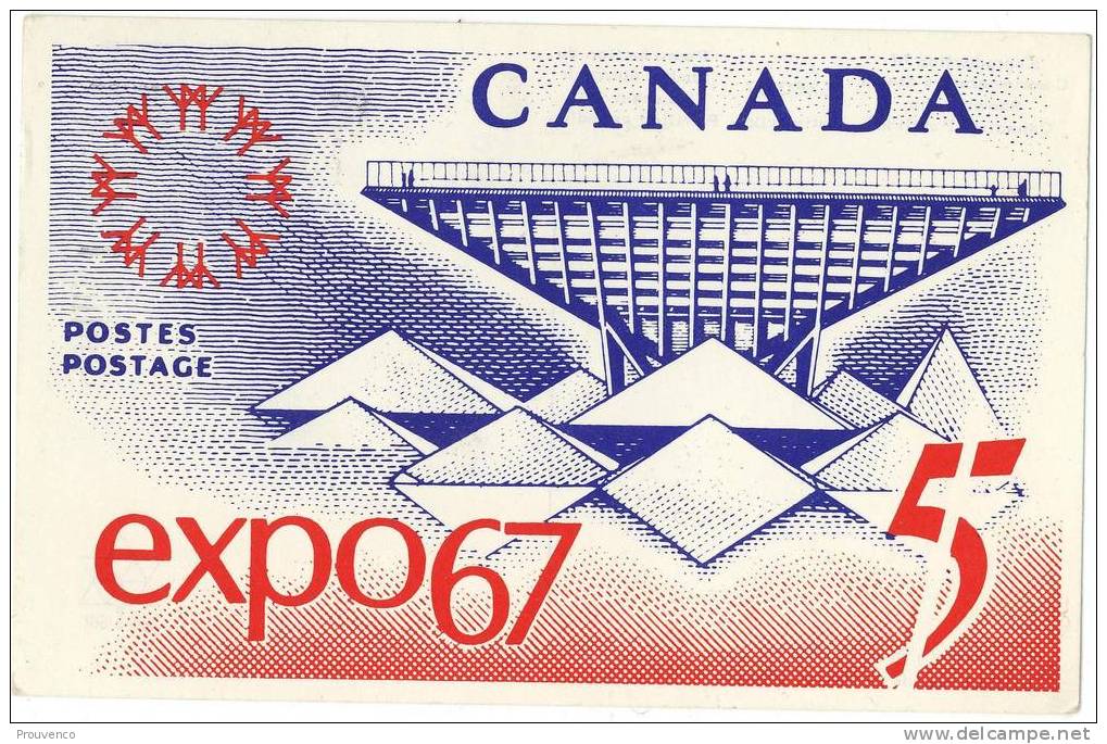 CANADA EXPO 67 CANADIAN PAVILION - PAVILLON CANADIEN - Cartes-maximum (CM)