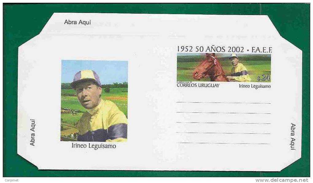 HORSE RIDING - Turf - Irineo Leguisamo - Carlos Gardel - 2002 - Uruguay - Aerograma (#1) - Horses