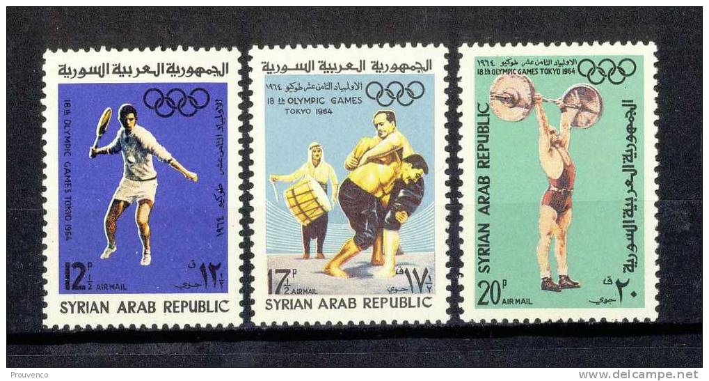 SYRIE YT PA 258 / 260  - OLYMPIC GAMES JO TOKYO 1964  ** MNH NEUFS - Summer 1964: Tokyo