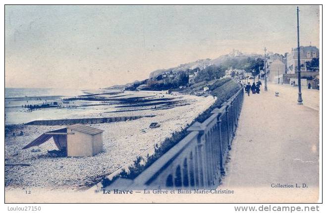 LE HAVRE - La Grève Et Bains Marie-Christine - Cap De La Hève