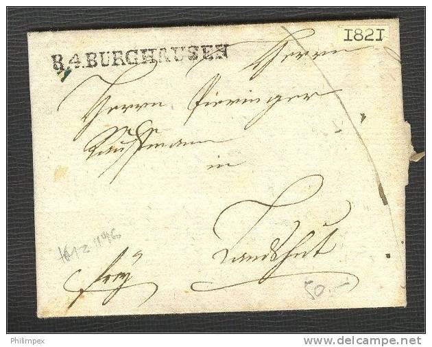 GERMANY, BAVARIA PREPHILATELIC COVER 1821, "BURGHAUSEN R4" - Prephilately