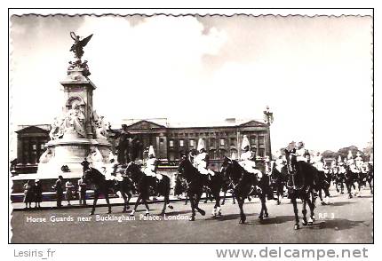 CP - PHOTO - HORSE GUARDS NEAR BUCKINGHAM PALACE - LONDON - R. F. 3 - TRES ANIMEE - - Buckingham Palace