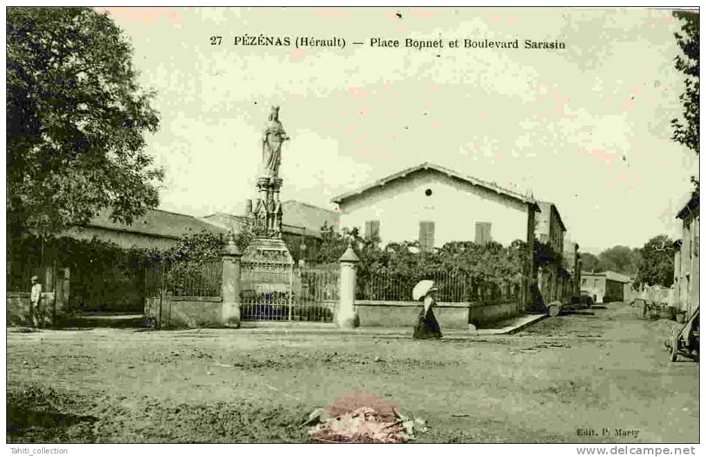 PEZENAS - Place Bonnet Et Boulevard Sarasin - Pezenas