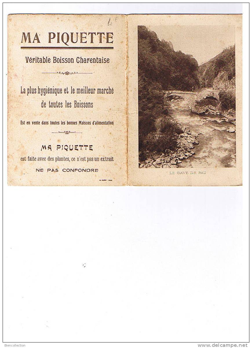 Calendrier Publicitaire"Ma Piquette,véritable Boisson Charentaise" - Tamaño Pequeño : 1921-40