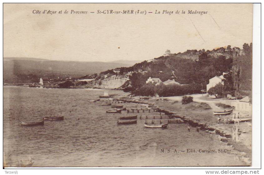 CPA De Saint Cyr Sur Mer (Var 83): La Plage De La Madrague. - Saint-Cyr-sur-Mer