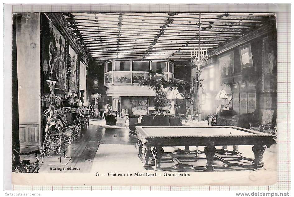 18 CHATEAU MEILLANT GRAND SALON TABLE BILLARD Ed: AUSSAGE 5 / N.VOYAGEE /C9137 - Meillant