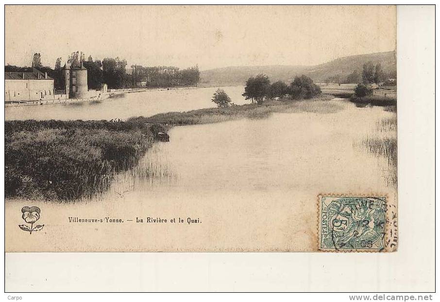 VILLENEUVE-SUR-YONNE - La Rivière Et Le Quai. - Villeneuve-sur-Yonne