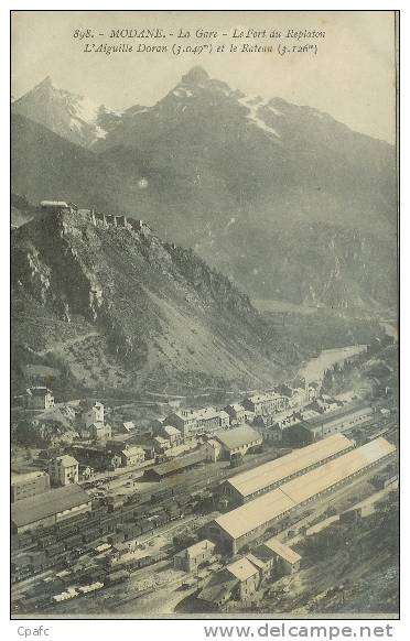 CPA MODANE / LA GARE ET LE FORT DU REPLATON - Modane