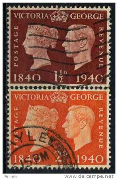 PIA - GB - 1940 - 100° Del Primo Francobollo - (Yv 227-32) - Used Stamps