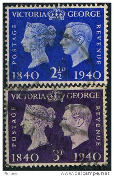 PIA - GB - 1940 - 100° Del Primo Francobollo - (Yv 227-32) - Used Stamps