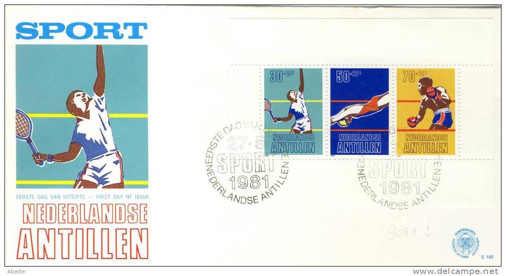 9192  FDC ANTILLES  NEERD - Tennis