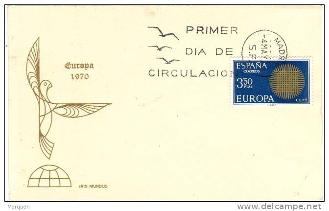 Tarjeta Primer Dia Circulacion ESPAÑA 1970 - 1970