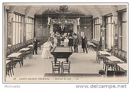 CPA 59 SAINT AMAND THERMAL - Interieur Du Cafe (Billard) - Saint Amand Les Eaux