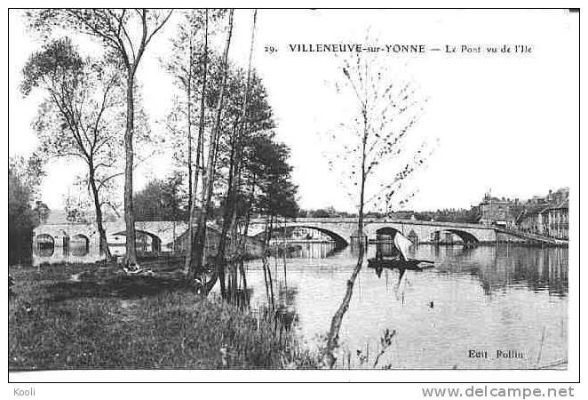 89Z73-VSY-33 - VILLENEUVE-SUR-YONNE - Pont Vu De L'Ile - Villeneuve-sur-Yonne