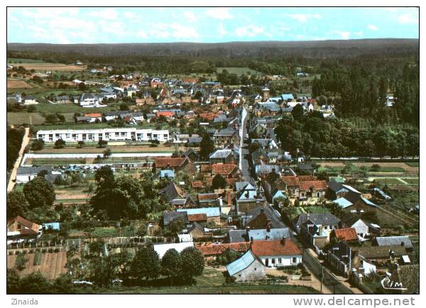 CARTE POSTALE DE PONTVALLAIN - VUE GENERALE AERIENNE - Pontvallain