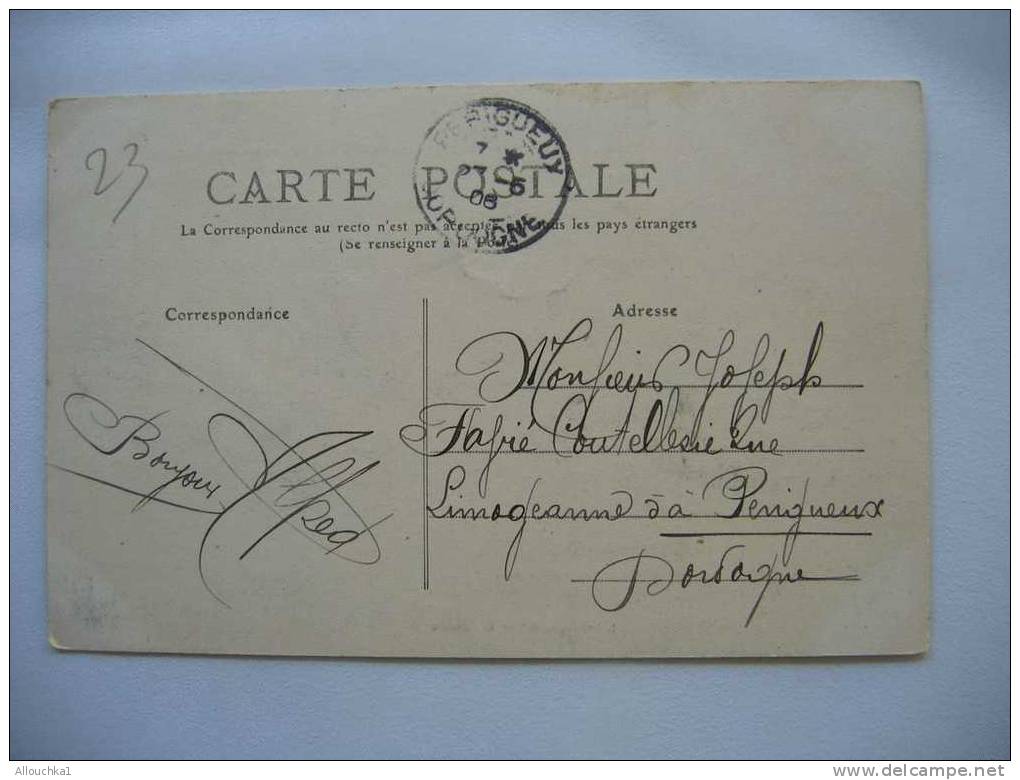 CARTE POSTE FRANCE DEPARTEMENT DE LA CREUSE 23 ( USSEL ) LA COURTINE VUE GENERALE CAMP MILITAIRE 1906 P/ LIMOGEANNE 24 - La Courtine