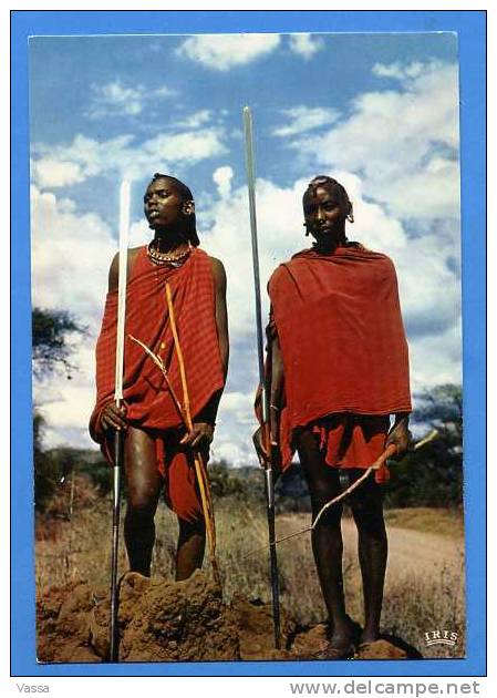 Kenya. East Africa .Masai Warriors . IRIS No 5154 - Kenia