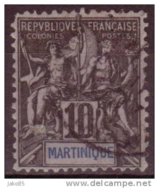 MARTINIQUE - 1892 - YT N° 35  Oblitéré - Usados