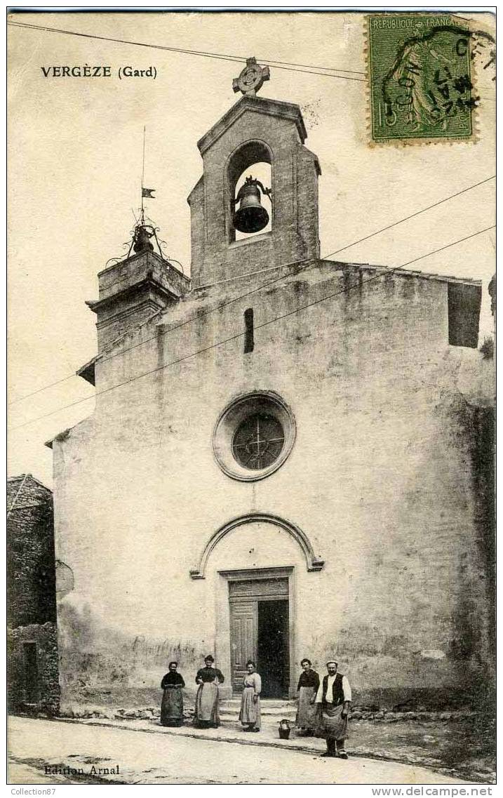 30 - GARD - VERGEZE - TRES BEAU PLAN De L'EGLISE - Vergèze