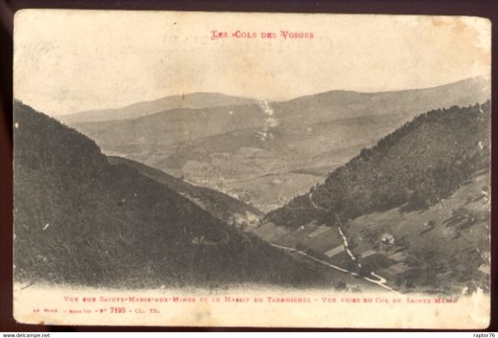 CPA 88 SAINTE MARIE AUX MINES Et Le Massif Du Taennichel Vue Prise Du Col De Ste Marie - Autres & Non Classés