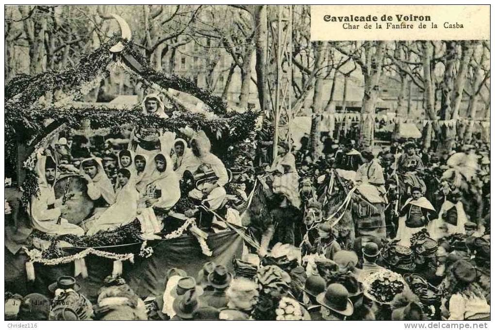 38 VOIRON Cavalcade Char De La Fanfare De Casba  TOP - Voiron