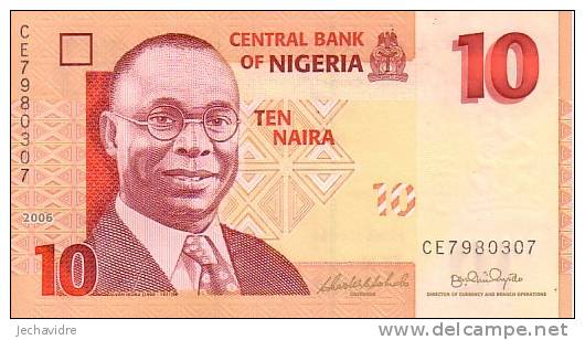 NIGERIA  10 Naira  Daté De 2006   NOUVEAU    ***** BILLET  NEUF ***** - Nigeria
