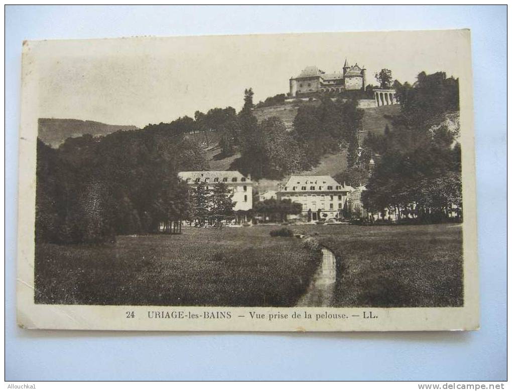 CARTE POSTALE DE FRANCE DEPARTEMENT DE L 'ISERE  38 URIAGE LES BAINS VUE PRISE DE LA PELOUSE 1933 - Uriage