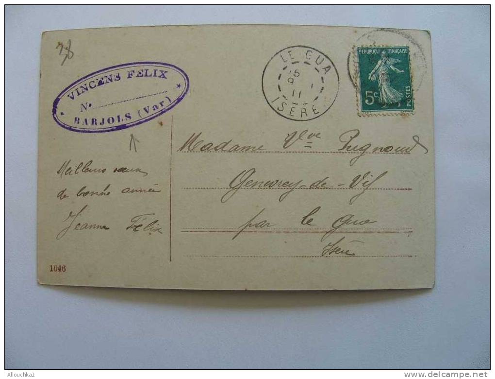 CARTE POSTALE DE FRANCE DEPARTEMENT DE L 'ISERE  38 LE GUA  CACHET DE VINCENT FELIX - Uriage