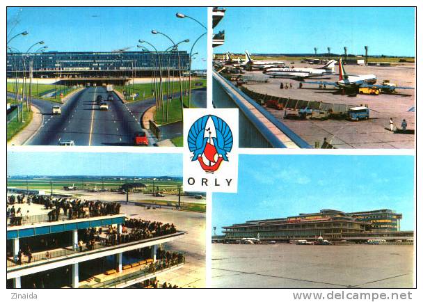 CARTE POSTALE D ORLY - AEROPORT DE PARIS - L AEROGARE - L AIRE DE STATIONNEMENT - LES TERRRASSES - LA FACADE SUD - Orly