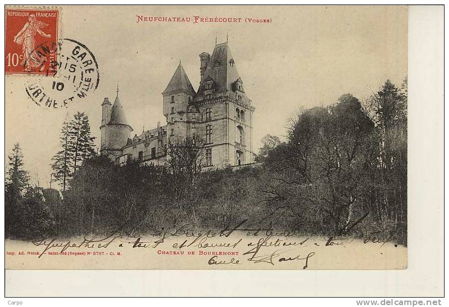 Neufchateau-Frébécourt. - Chateau De Bourlemont. - Neufchateau