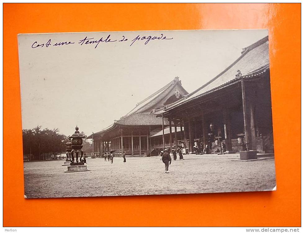 Pagoda, Street Scene Photo 1908 Kyoto ? , Japan Japon Cca 1908-  D2069 - Kyoto