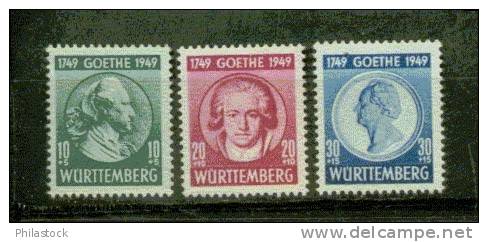 ALLEMAGNE WURTEMBERG N° 46 A 48 ** - Wurtemberg