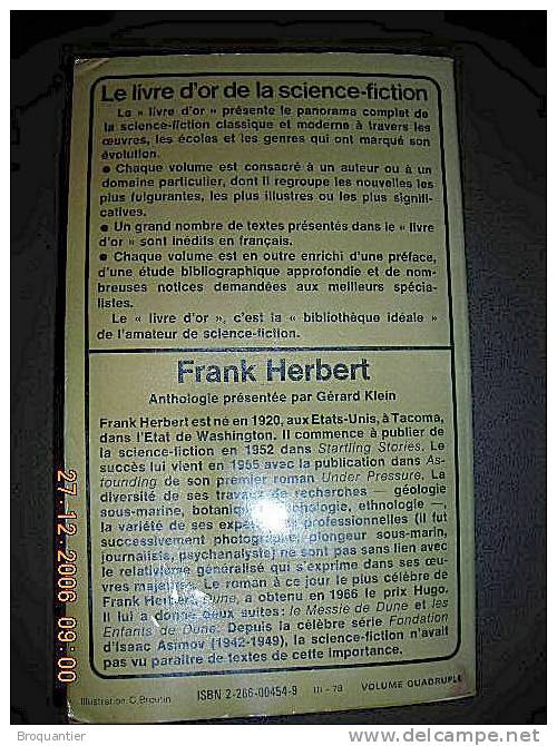 Le Livre D'or De La Science-fiction De Franck Herbert Aux Presses Pocket N°5018. - Presses Pocket