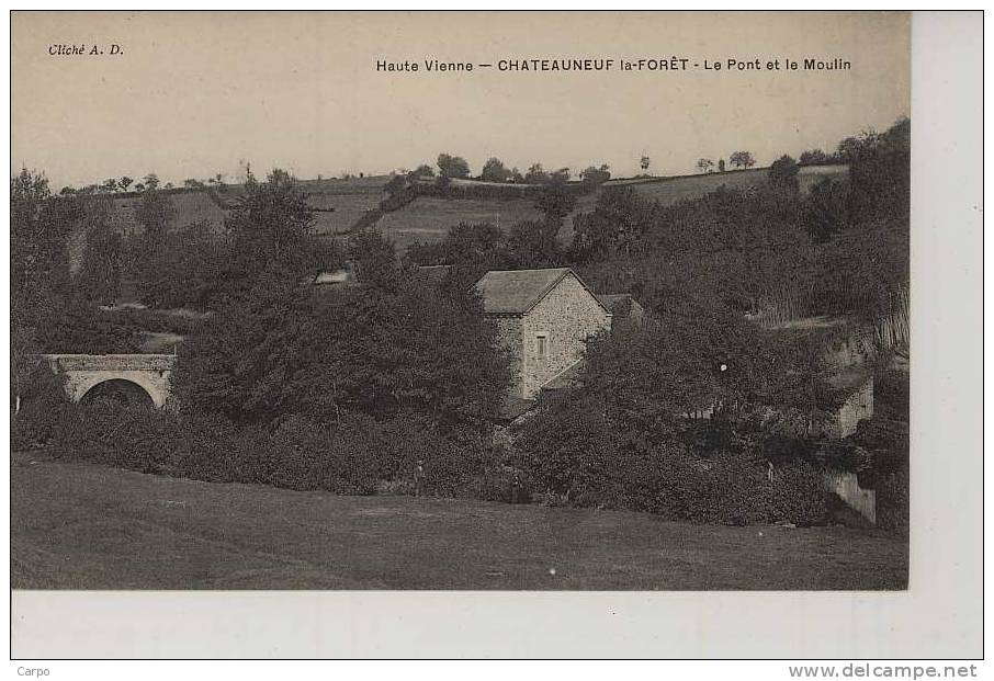 CHATEAUNEUF LA FORET. - Le Pont Et Le Moulin. - Chateauneuf La Foret