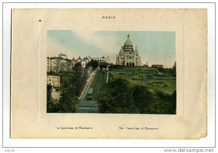 - PARIS . LE SACRE-COEUR DE MONTMARTRE .  REPRO DE PHOTO EN COULEURS DU DEBUT DU XXe S. - Other & Unclassified